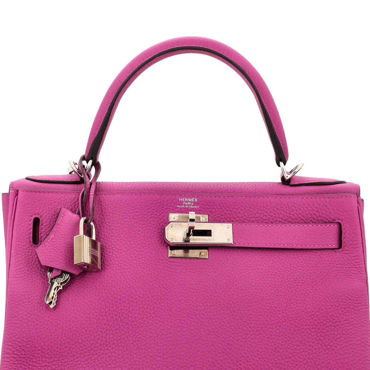 Kelly Handbag Rose Pourpre Togo with Palladium Hardware 28 - Deep Luxury
