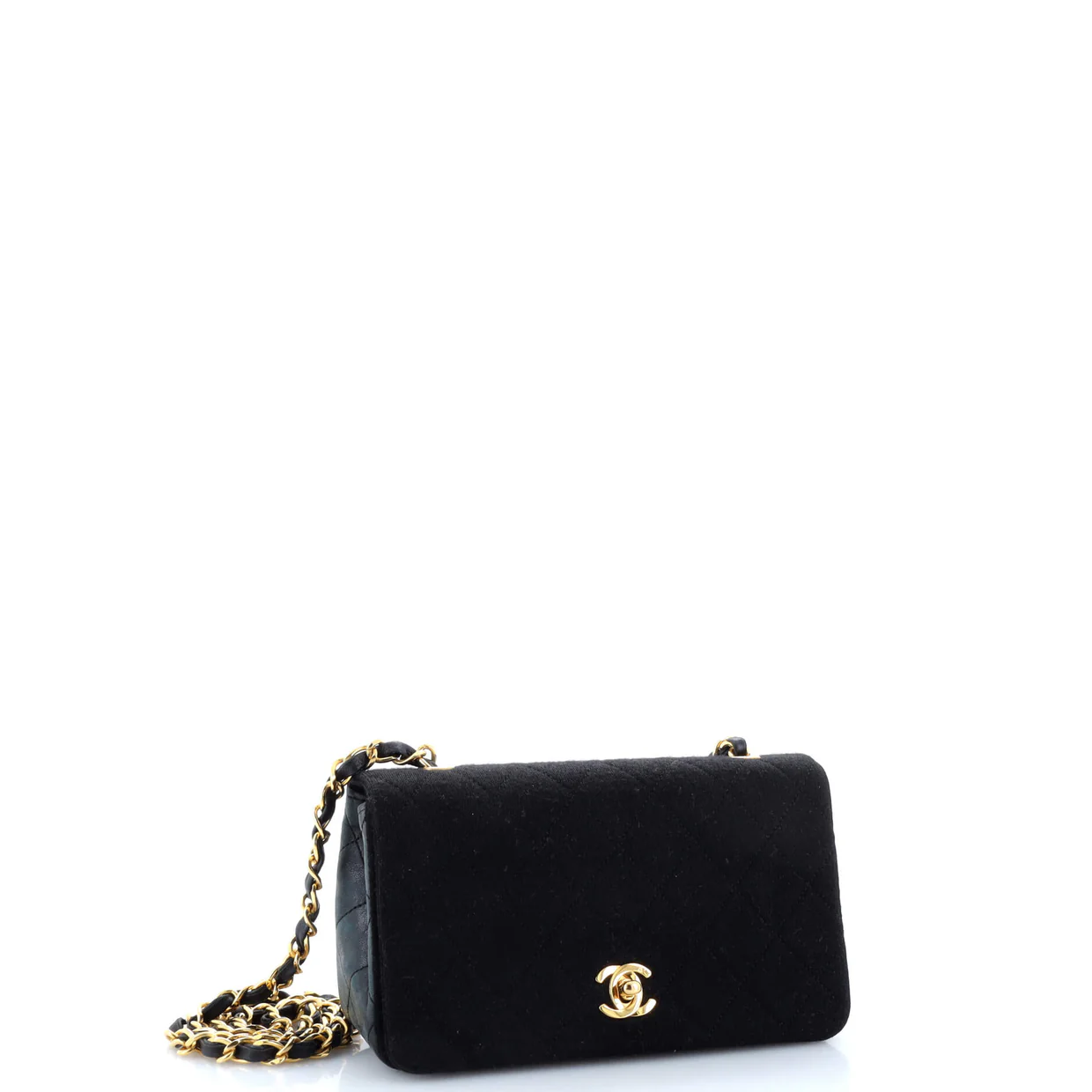 Vintage Full Flap Bag Quilted Jersey Mini - Deep Luxury