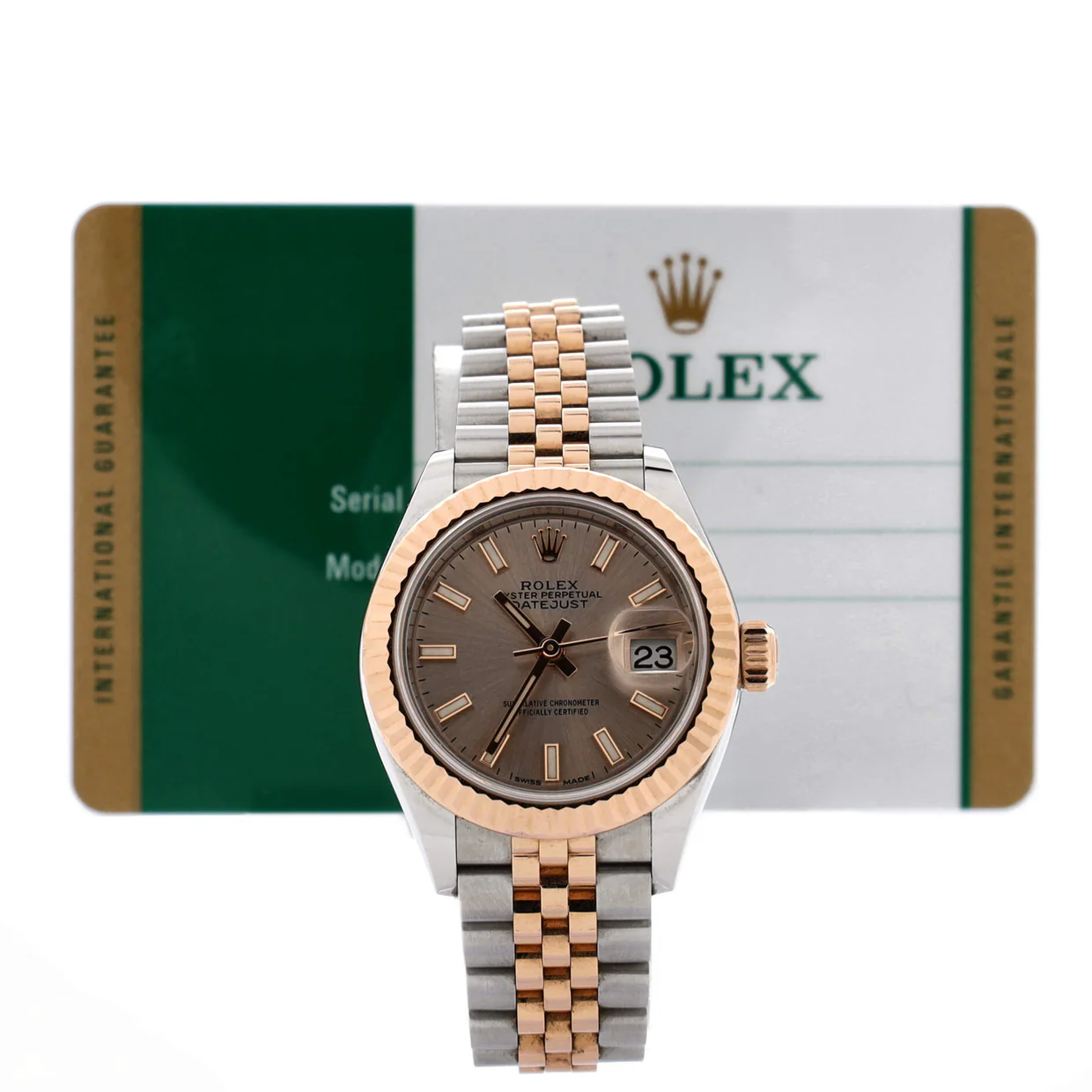 Oyster Perpetual Datejust Automatic Watch Stainless Steel and Rose Gold 28 - Deep Luxury