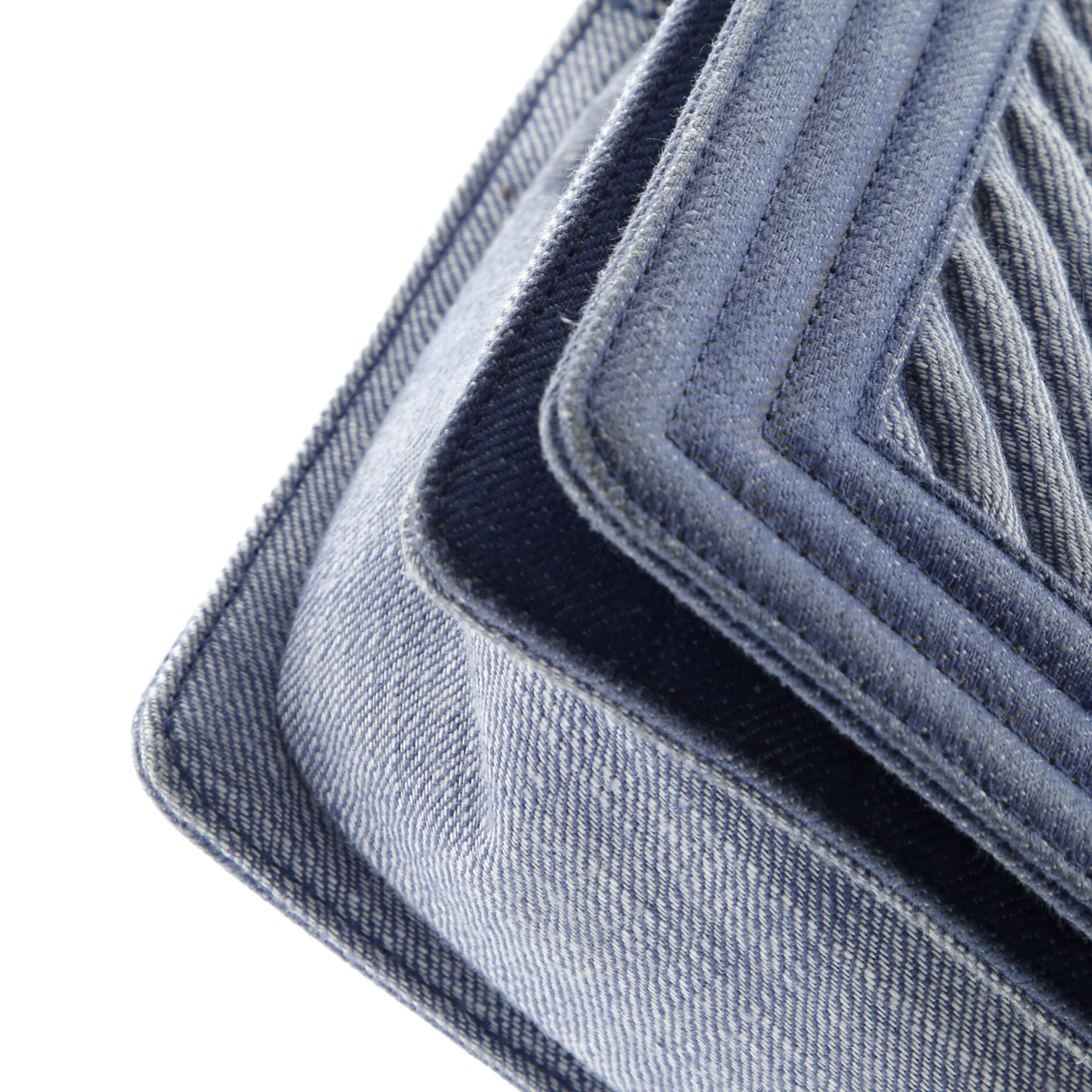 Boy Flap Bag Chevron Denim Old Medium - Deep Luxury