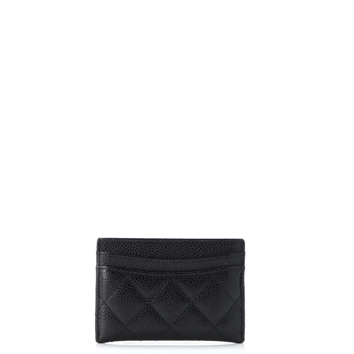 Classic Card Holder Quilted Caviar - Deep Luxury