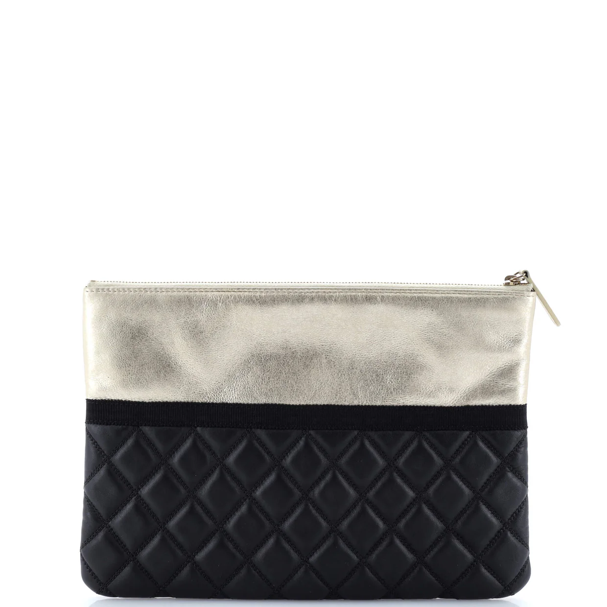 Pearl O Case Clutch Quilted Lambskin and Calfskin Medium - Deep Luxury