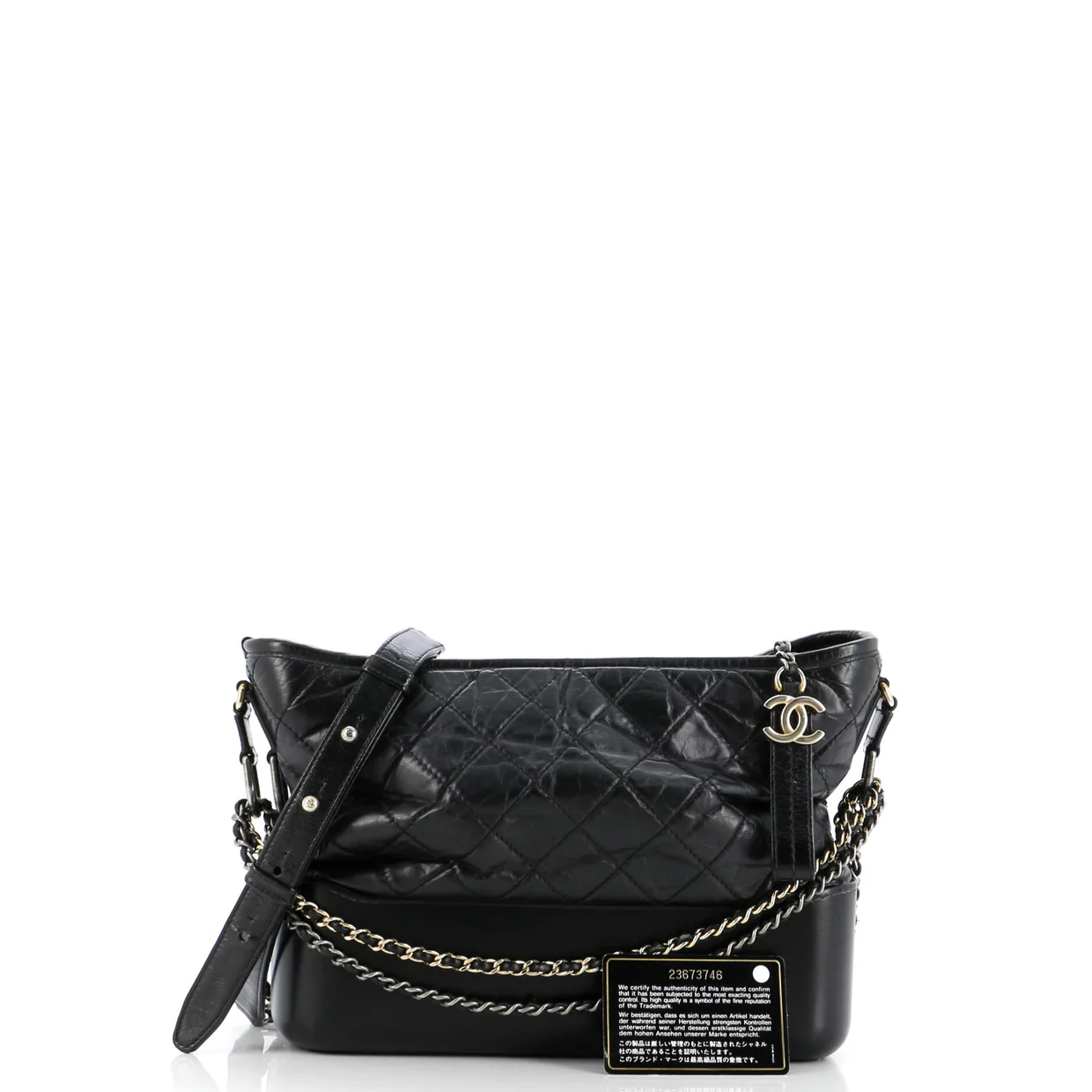 Gabrielle Hobo Quilted Aged Calfskin Medium - Deep Luxury