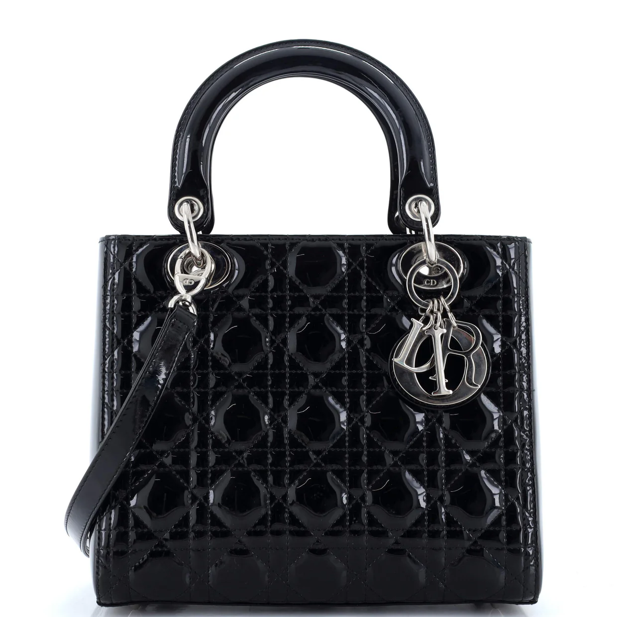 Lady Dior Bag Cannage Quilt Patent Medium - Deep Luxury