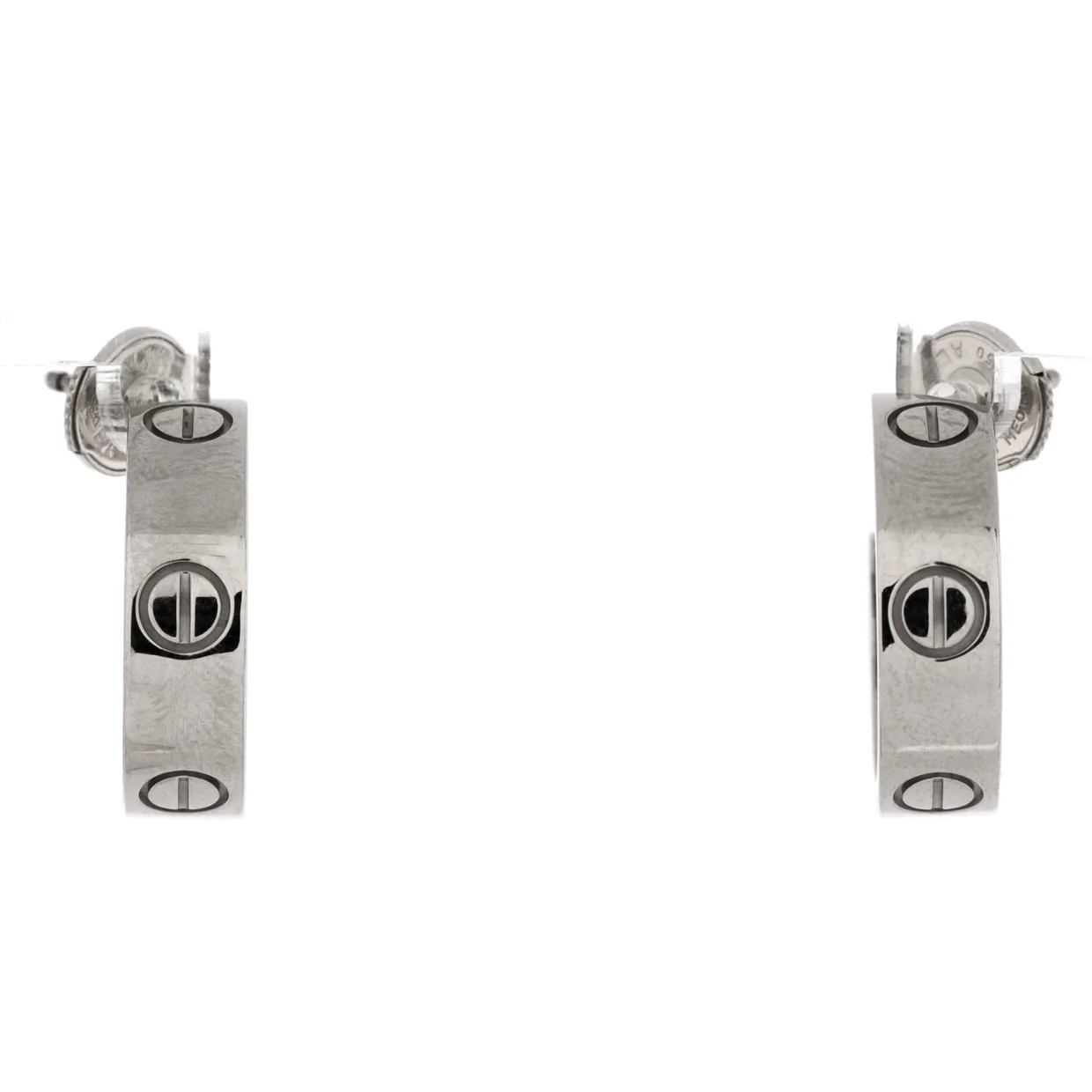 Love Hoop Earrings 18K White Gold 5.5mm - Deep Luxury
