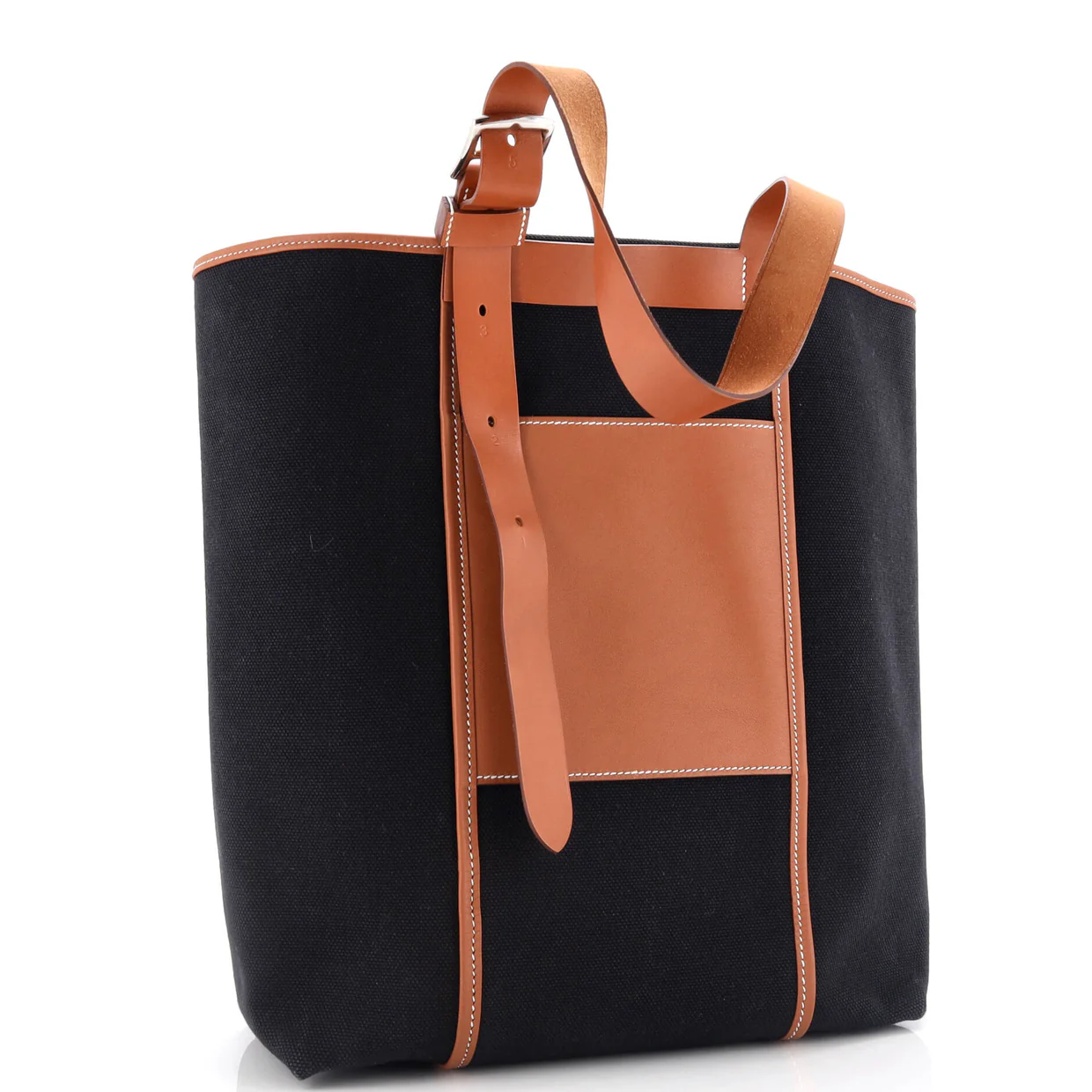 Etriviere Pocket Tote Toile and Leather 27 - Deep Luxury