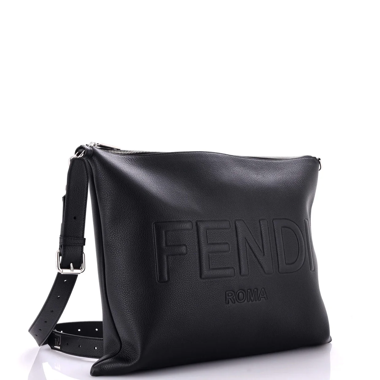 After Zip Shoulder Bag Leather Large - Deep Luxury
