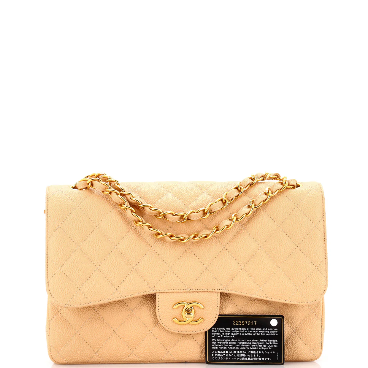Classic Double Flap Bag Quilted Caviar Jumbo - Deep Luxury