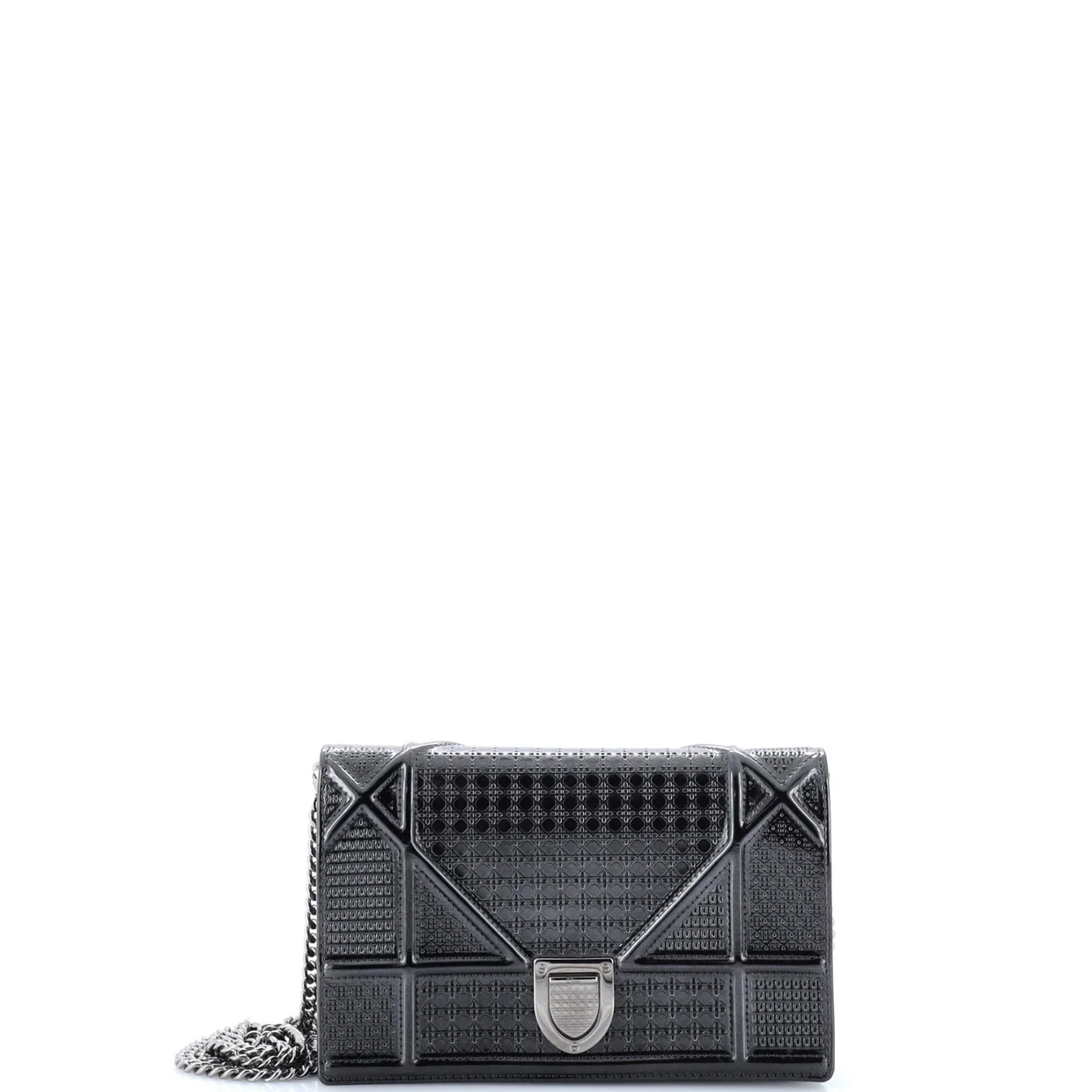 Diorama Wallet on Chain Cannage Embossed Calfskin - Deep Luxury
