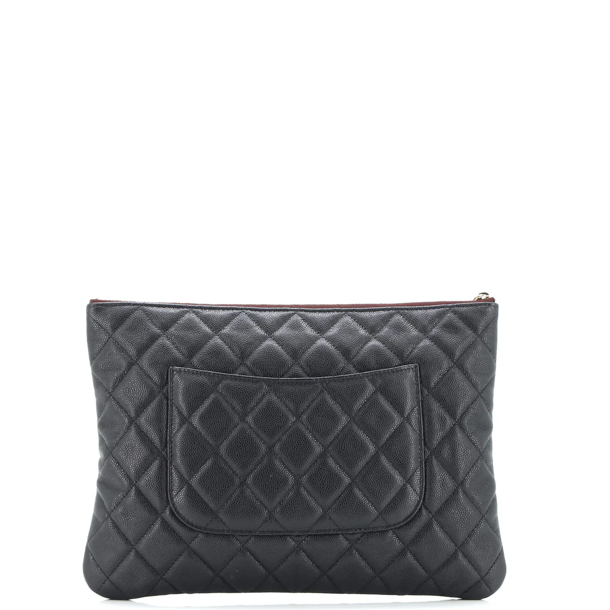 O Case Clutch Quilted Caviar Medium - Deep Luxury