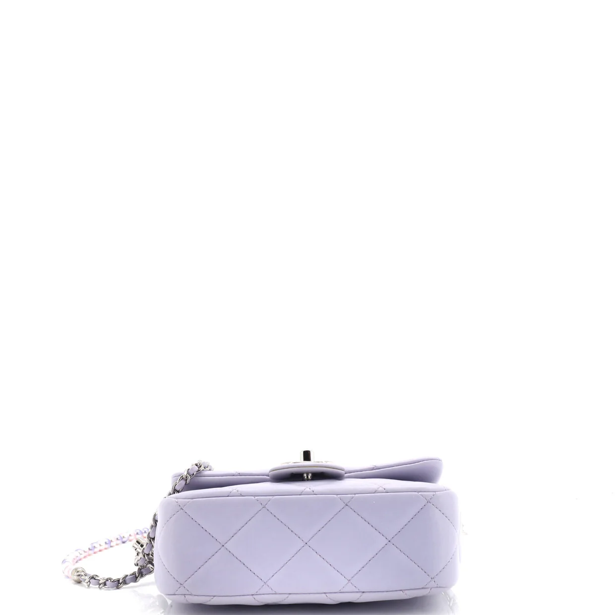 My Perfect Adjustable Chain Flap Bag Quilted Lambskin with Pearls Mini - Deep Luxury