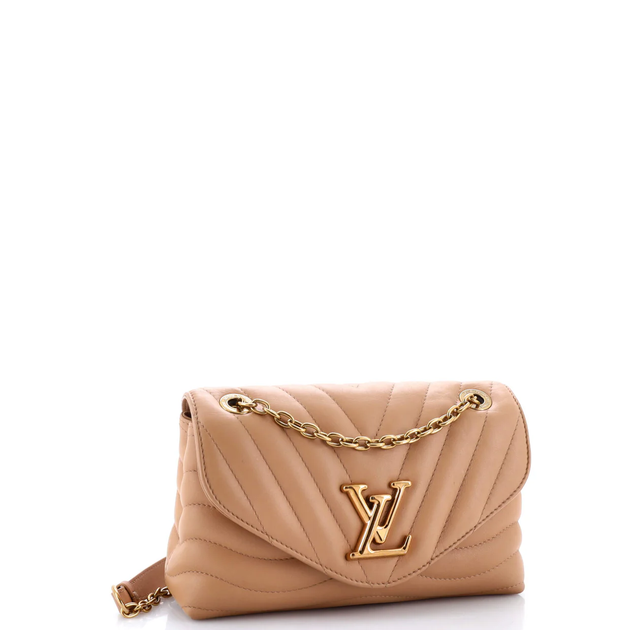 New Wave Chain Bag NM Quilted Leather MM - Deep Luxury