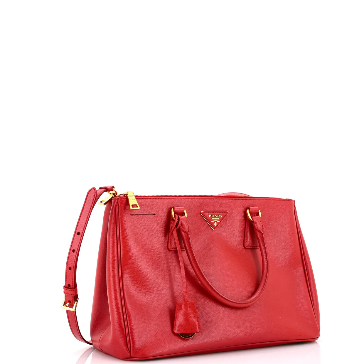 Double Zip Lux Tote Saffiano Leather Medium - Deep Luxury