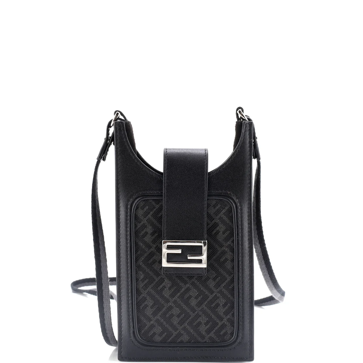 Phone Holder Bag Zucca Canvas and Leather - Deep Luxury