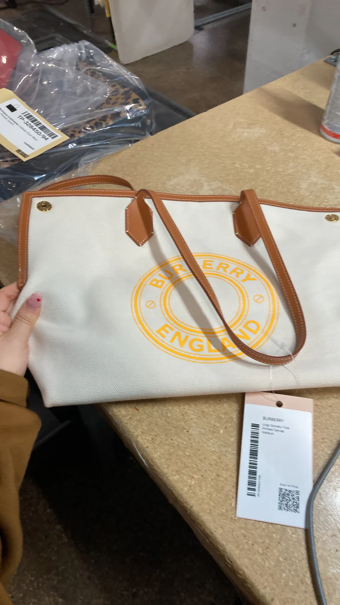 Logo Society Tote Printed Canvas Medium - Deep Luxury