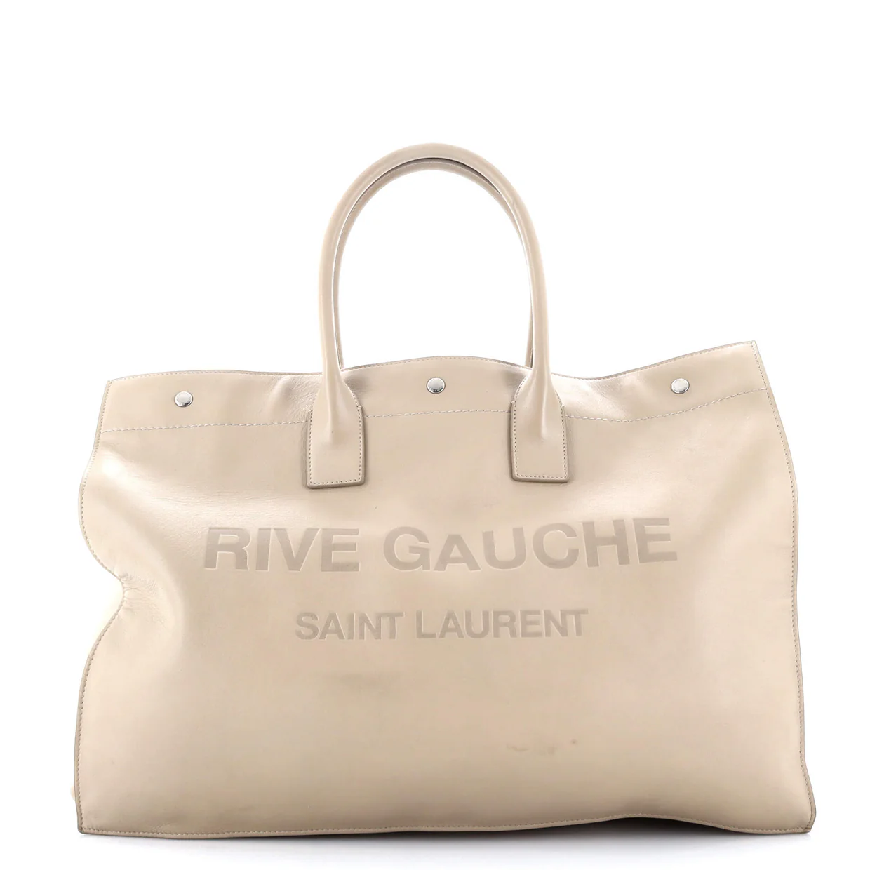 Rive Gauche Shopper Tote Embossed Leather Large - Deep Luxury