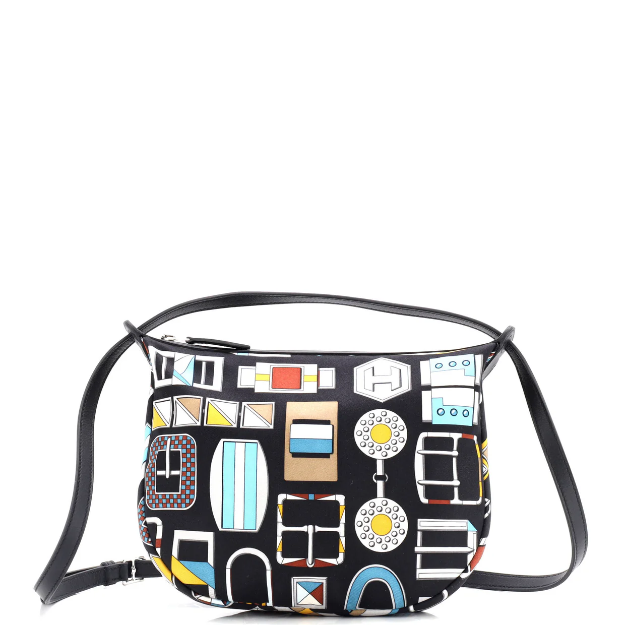 Sursoie To Go Pouch Printed Silk and Leather - Deep Luxury