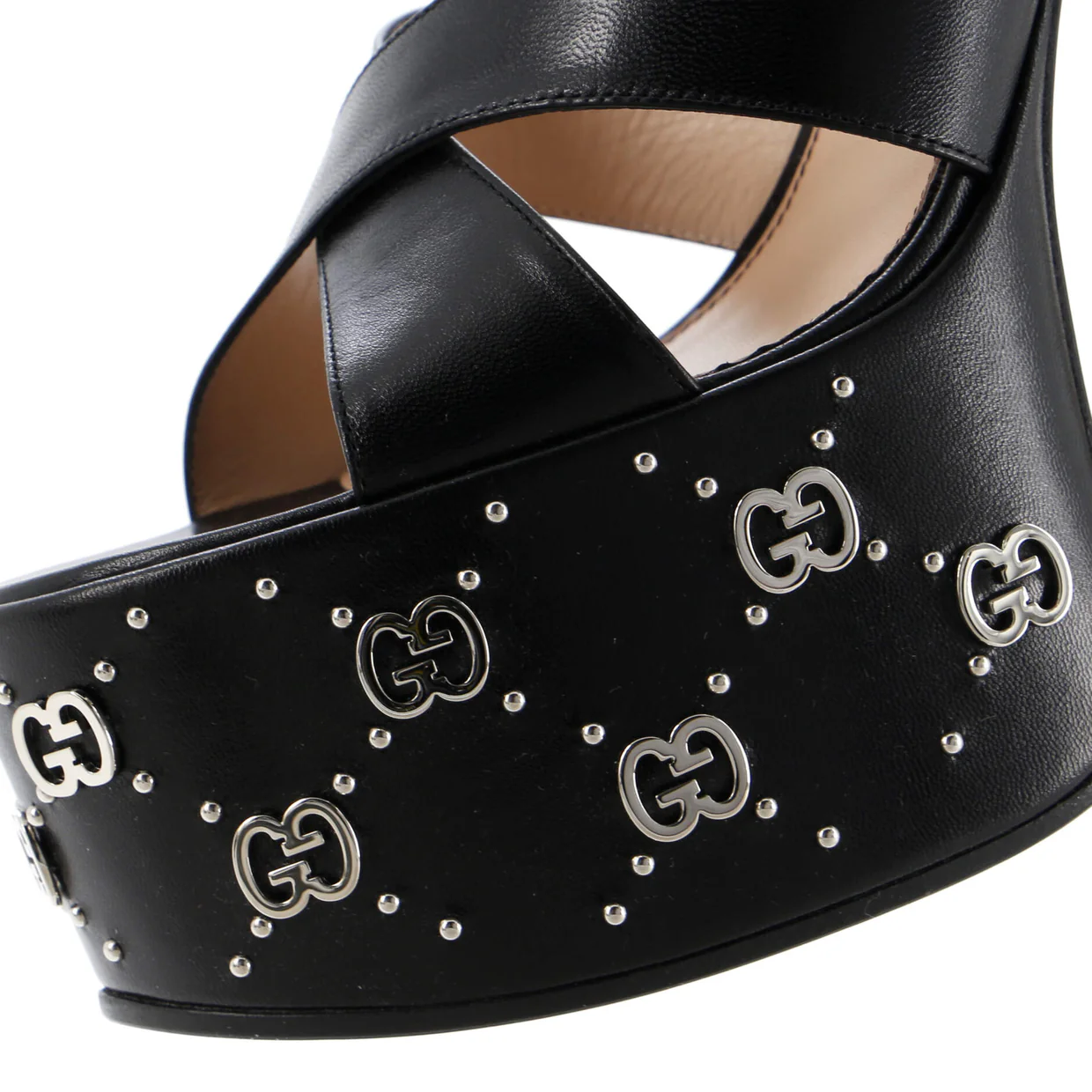 Women's Janaya GG Studded Platform Sandals Leather - Deep Luxury