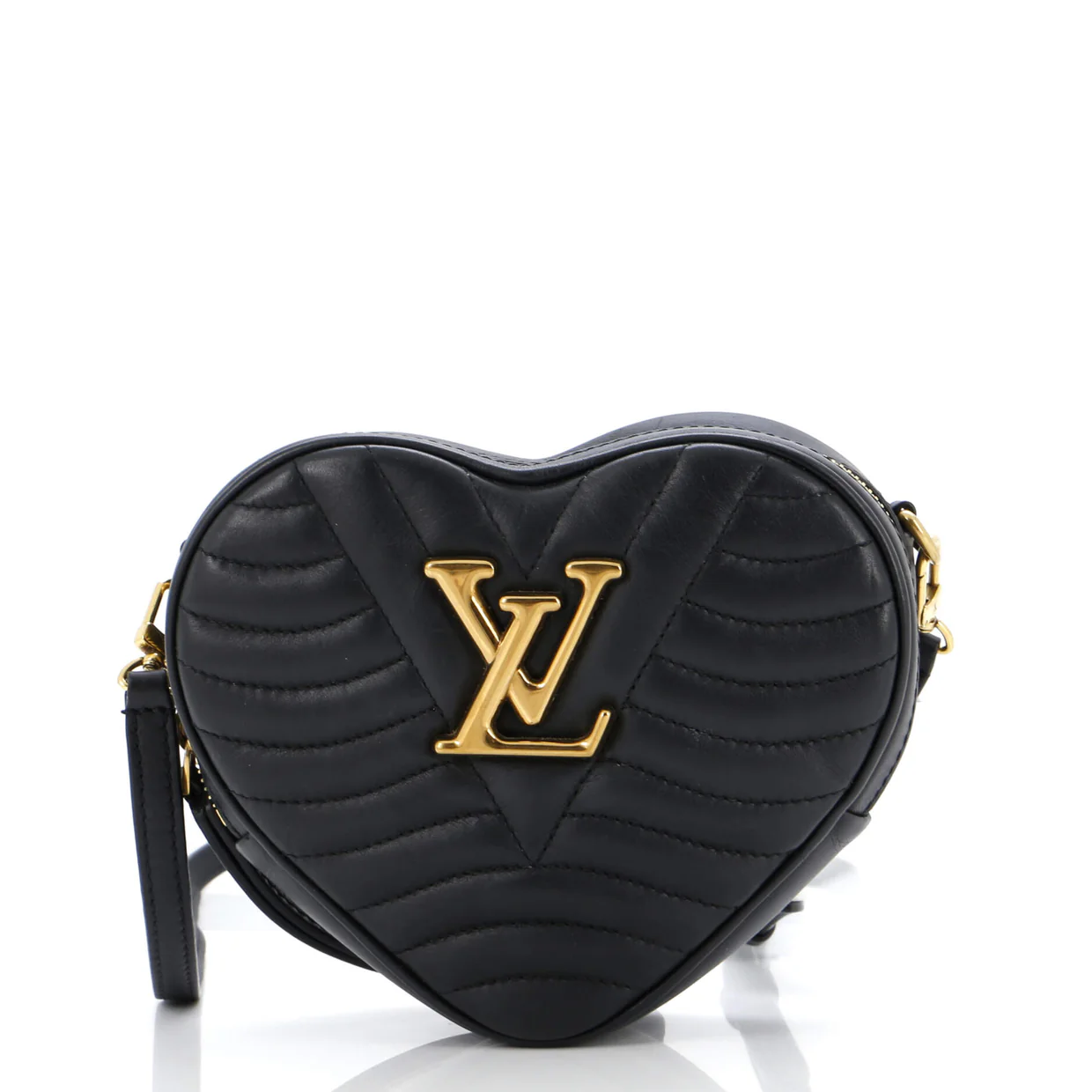New Wave Heart Crossbody Bag Quilted Leather - Deep Luxury