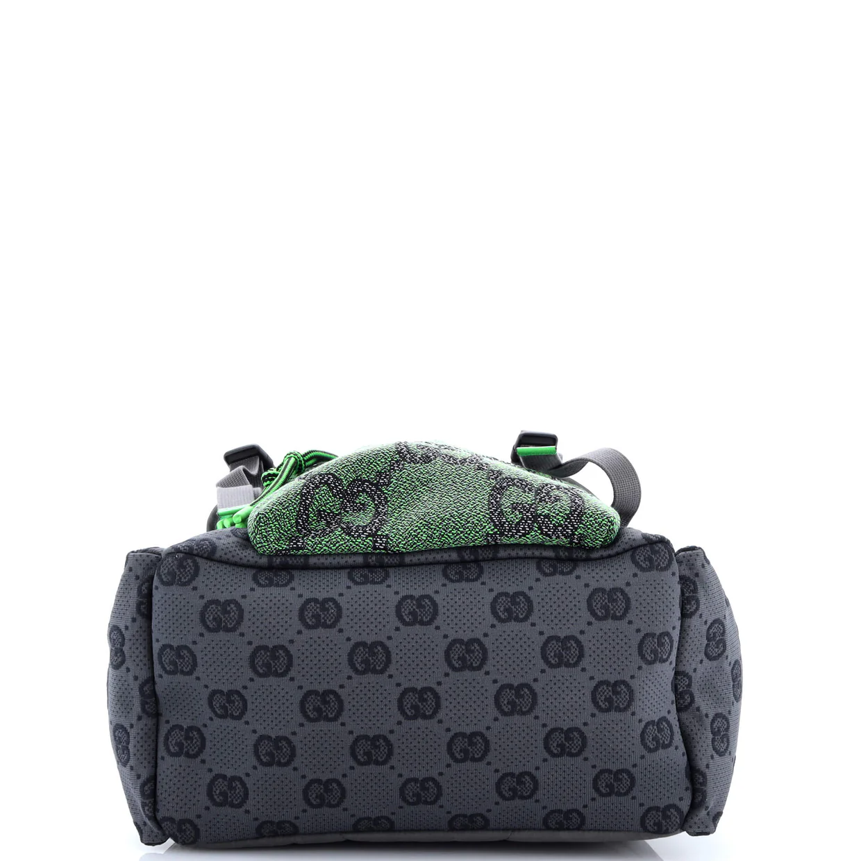 Panelled Double Buckle Backpack GG Jacquard Nylon and Rubber Large - Deep Luxury