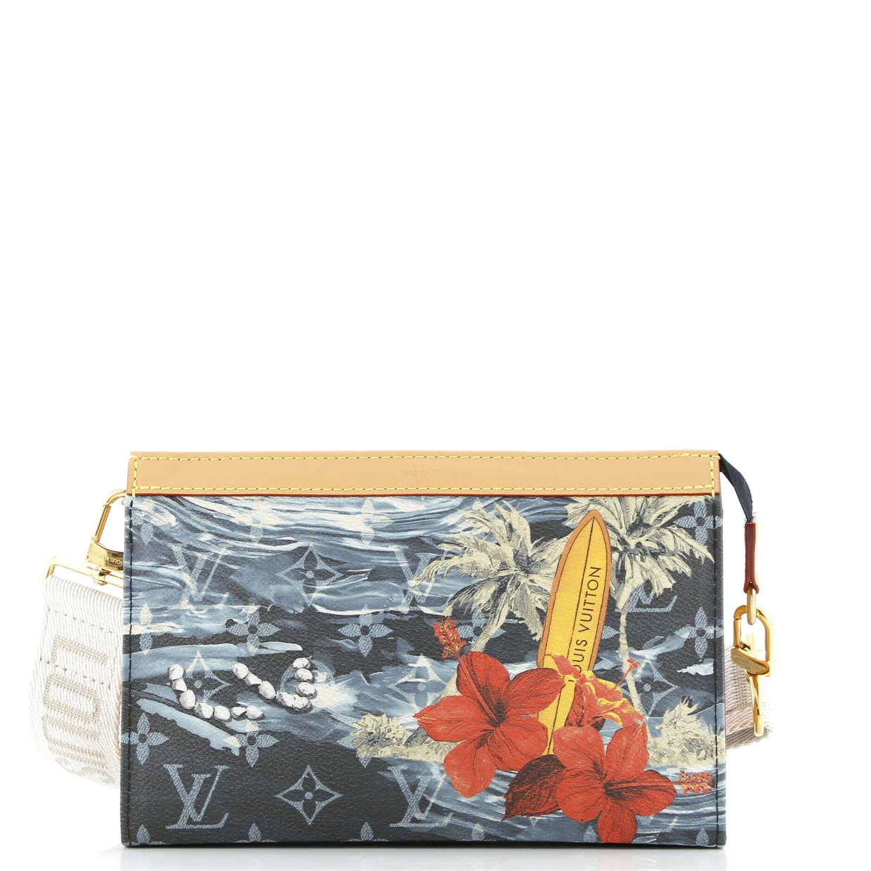 Gaston Wearable Wallet Limited Edition Monogram Surfin' Canvas - Deep Luxury