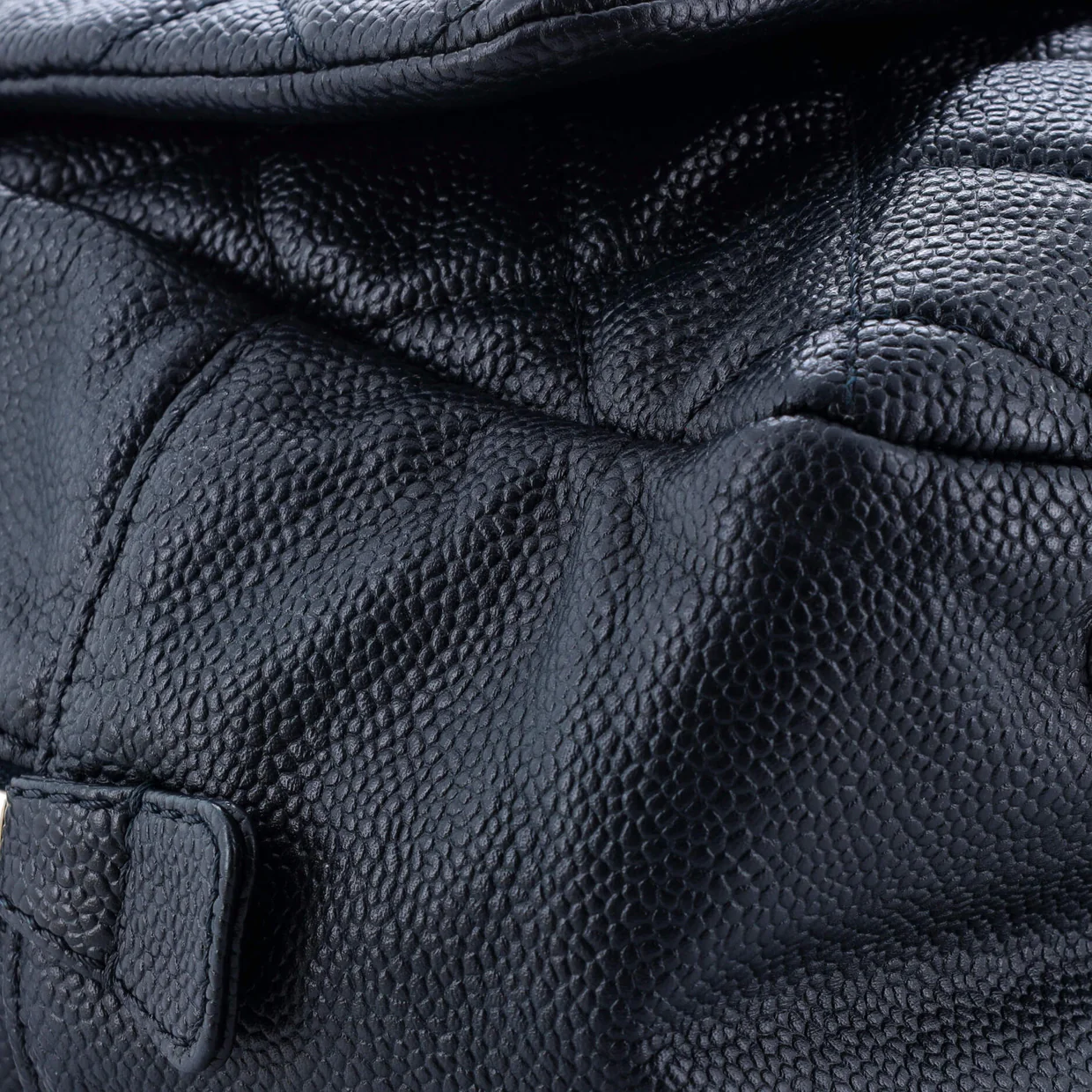 Camera Case Flap Bag Quilted Caviar Medium - Deep Luxury