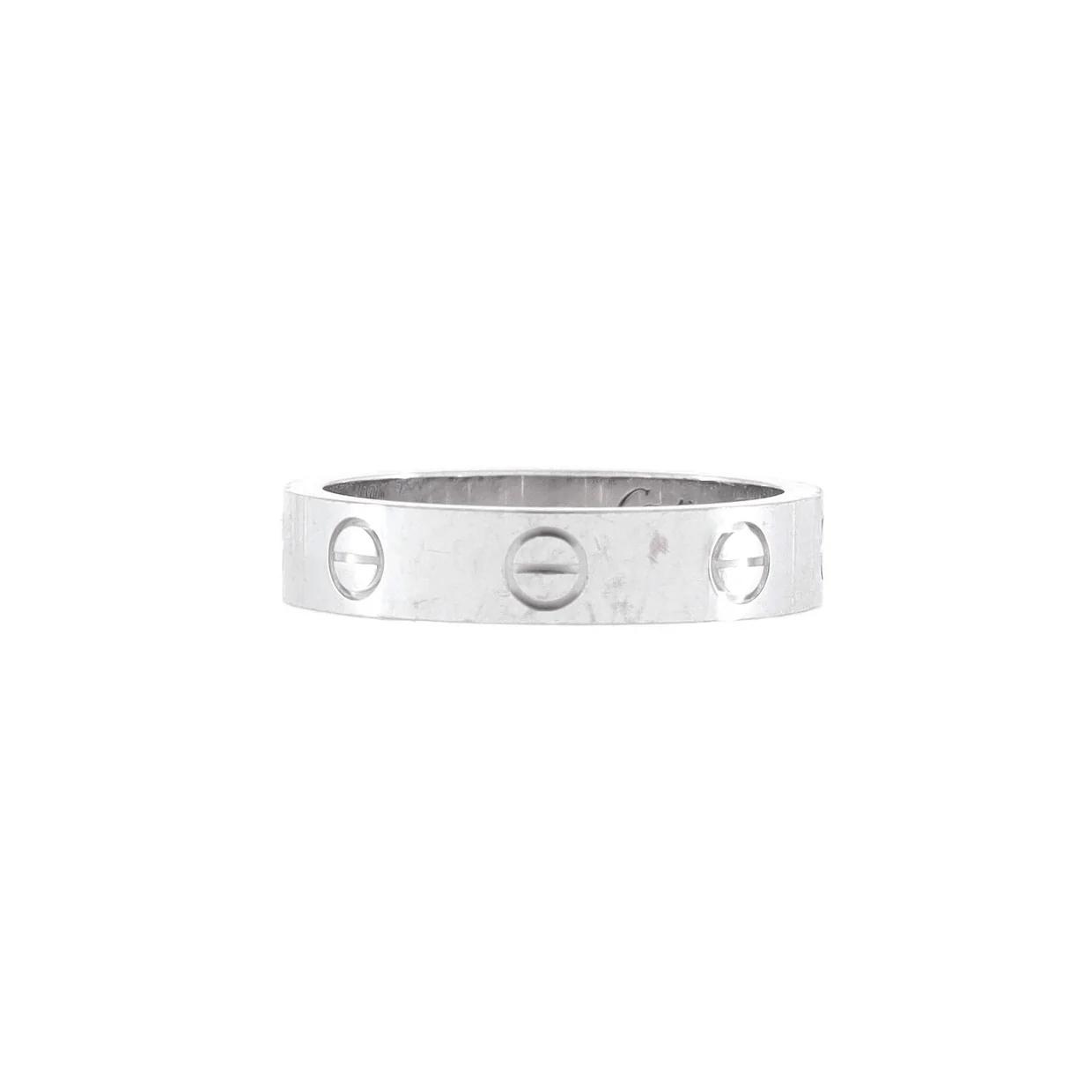 Love Wedding Band 1 Diamond Ring Platinum with Diamond - Deep Luxury