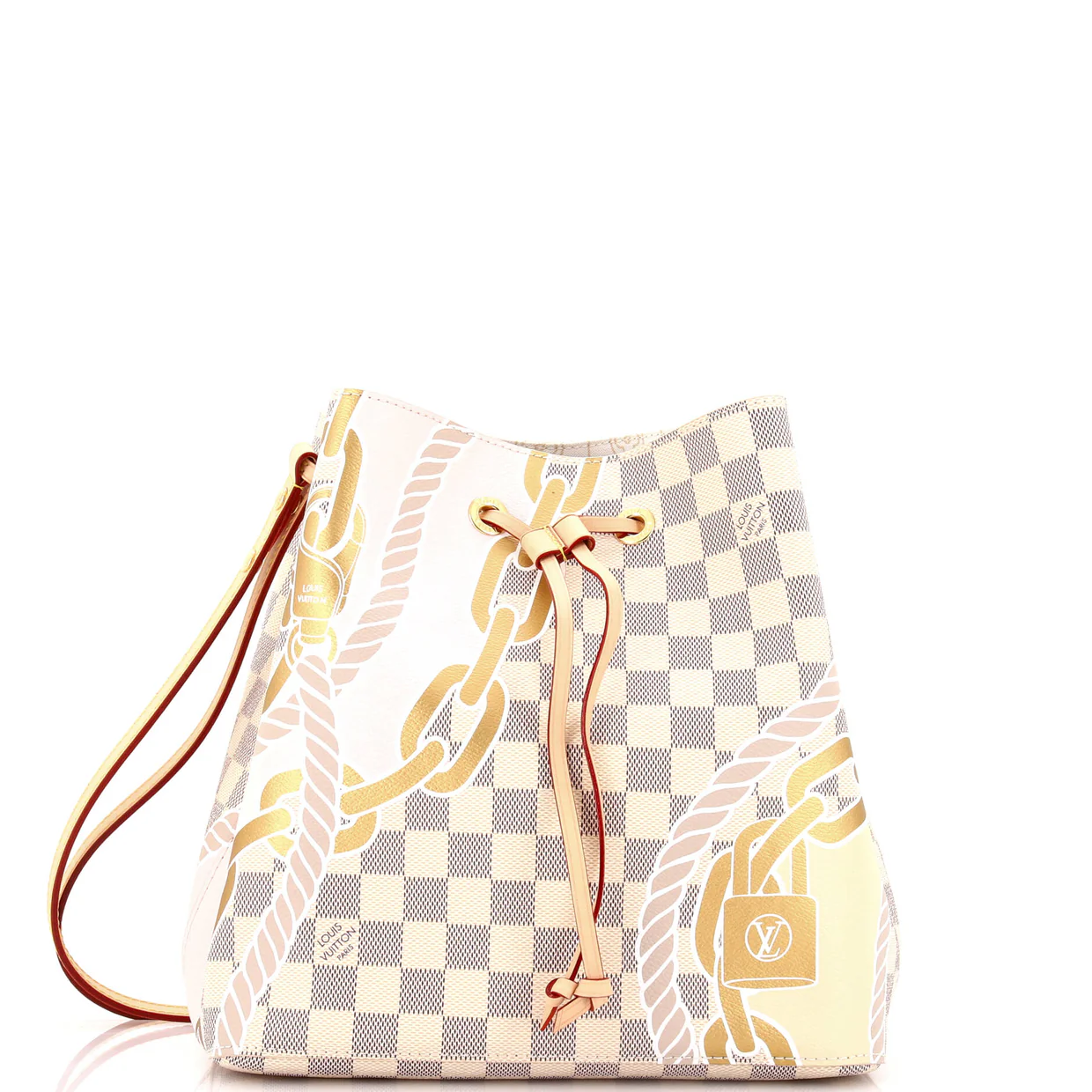 NeoNoe Handbag Limited Edition Damier Summer Rope and Chain MM - Deep Luxury