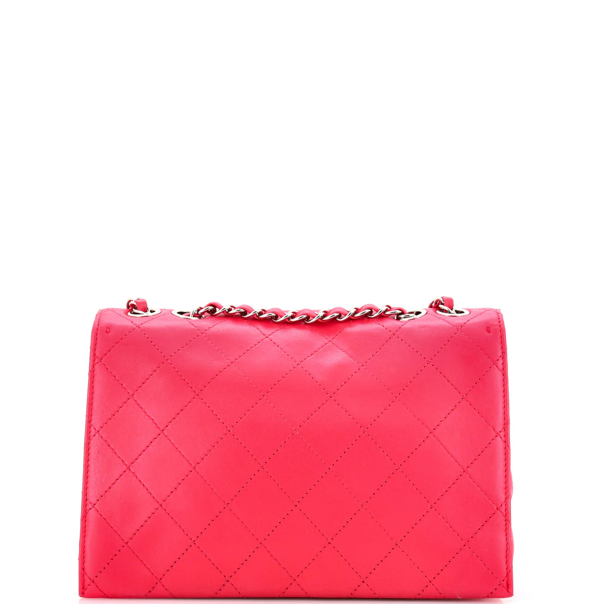 3 Compartment Double Flap Bag Stitched Calfskin Medium - Deep Luxury