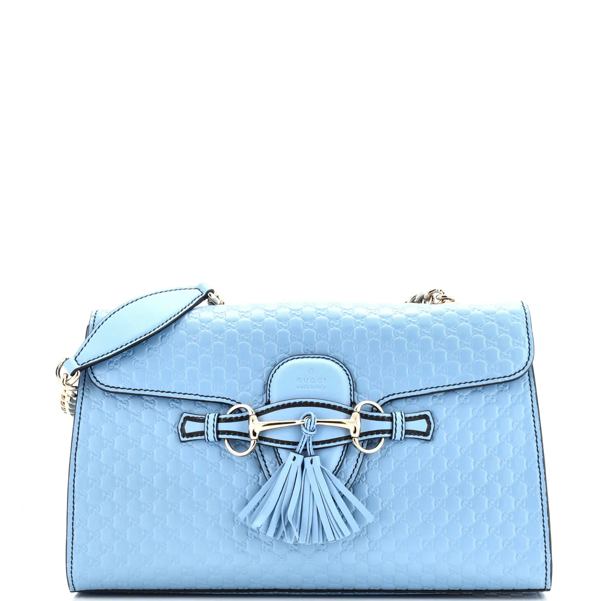 Emily Chain Flap Bag Microguccissima Leather Medium - Deep Luxury