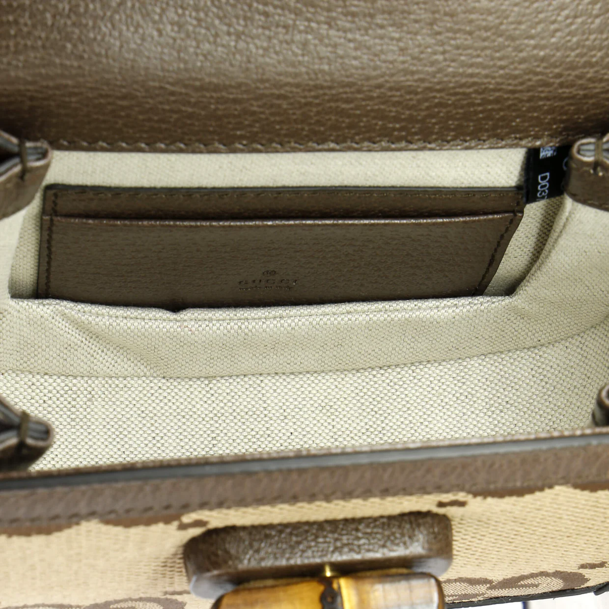 Bamboo 1947 Top Handle Bag Jumbo GG Canvas Mini - Deep Luxury