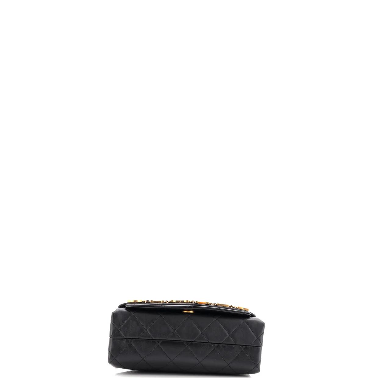 Logo Enchained Flap Bag Quilted Calfskin Small - Deep Luxury