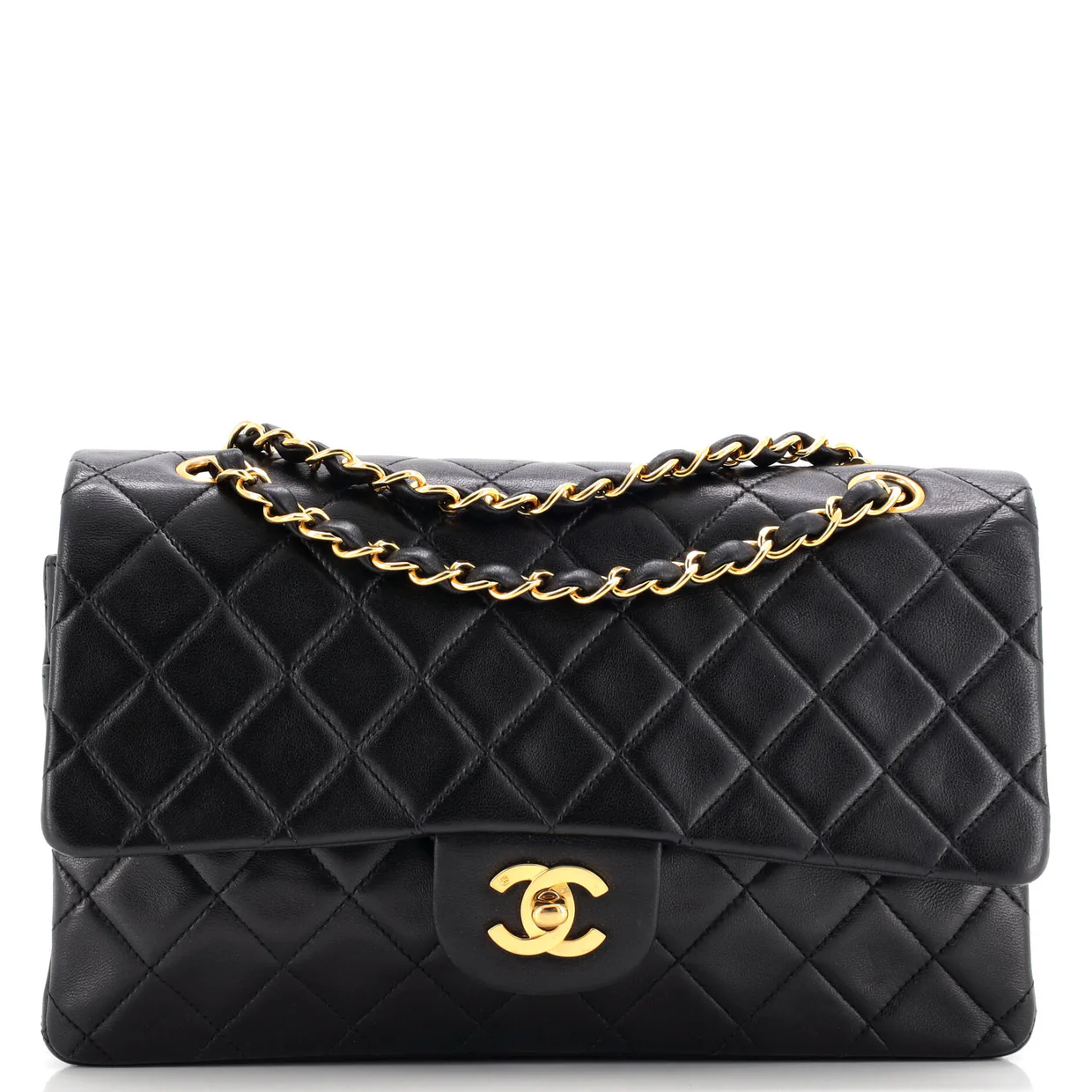 Vintage Classic Double Flap Bag Quilted Lambskin Medium - Deep Luxury