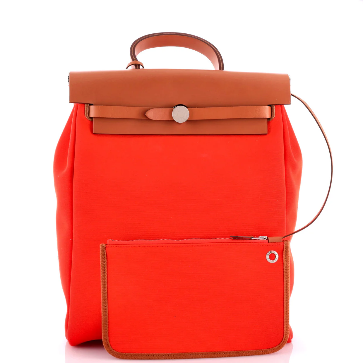 Herbag A Dos Zip Backpack Toile and Leather - Deep Luxury