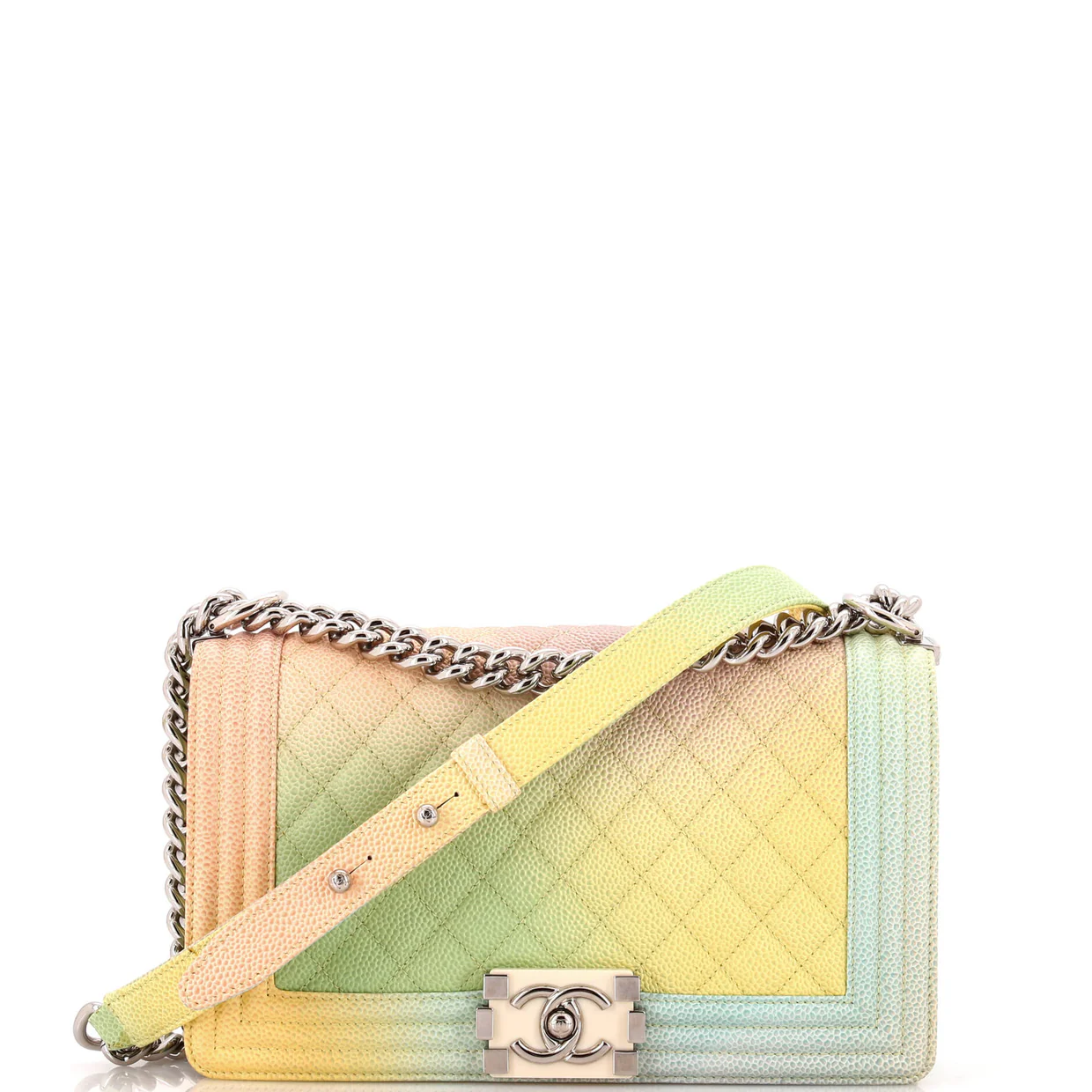 Rainbow Boy Flap Bag Quilted Painted Caviar Old Medium - Deep Luxury