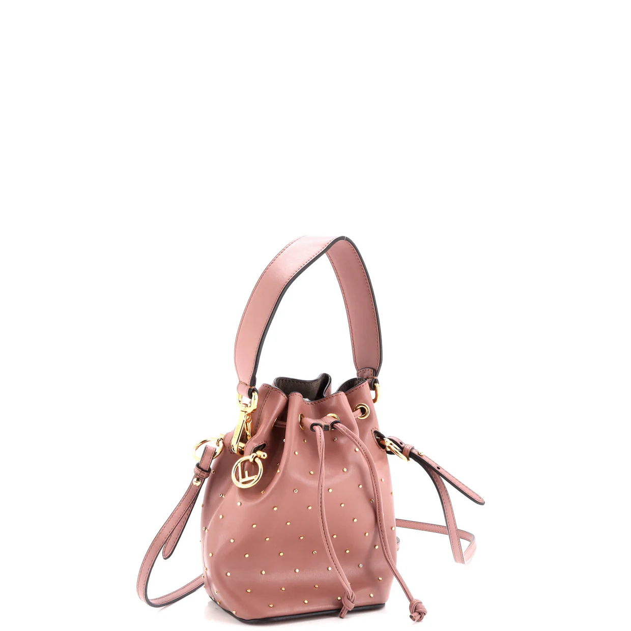 Mon Tresor Bucket Bag Studded Leather Mini - Deep Luxury