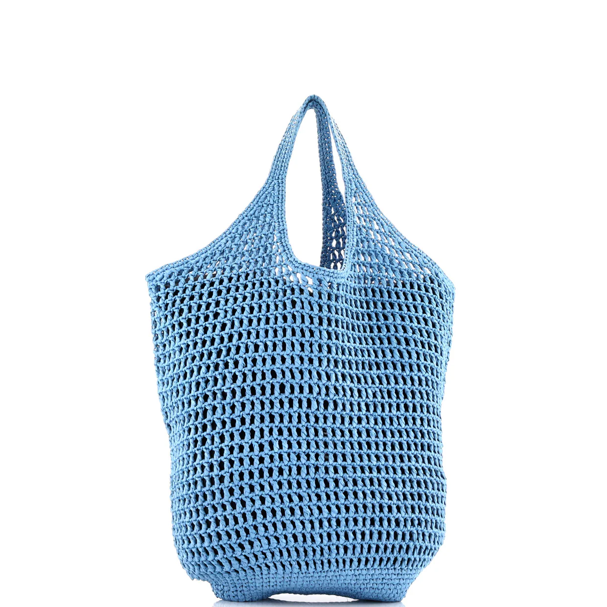 Triangle Logo Bucket Tote Raffia - Deep Luxury