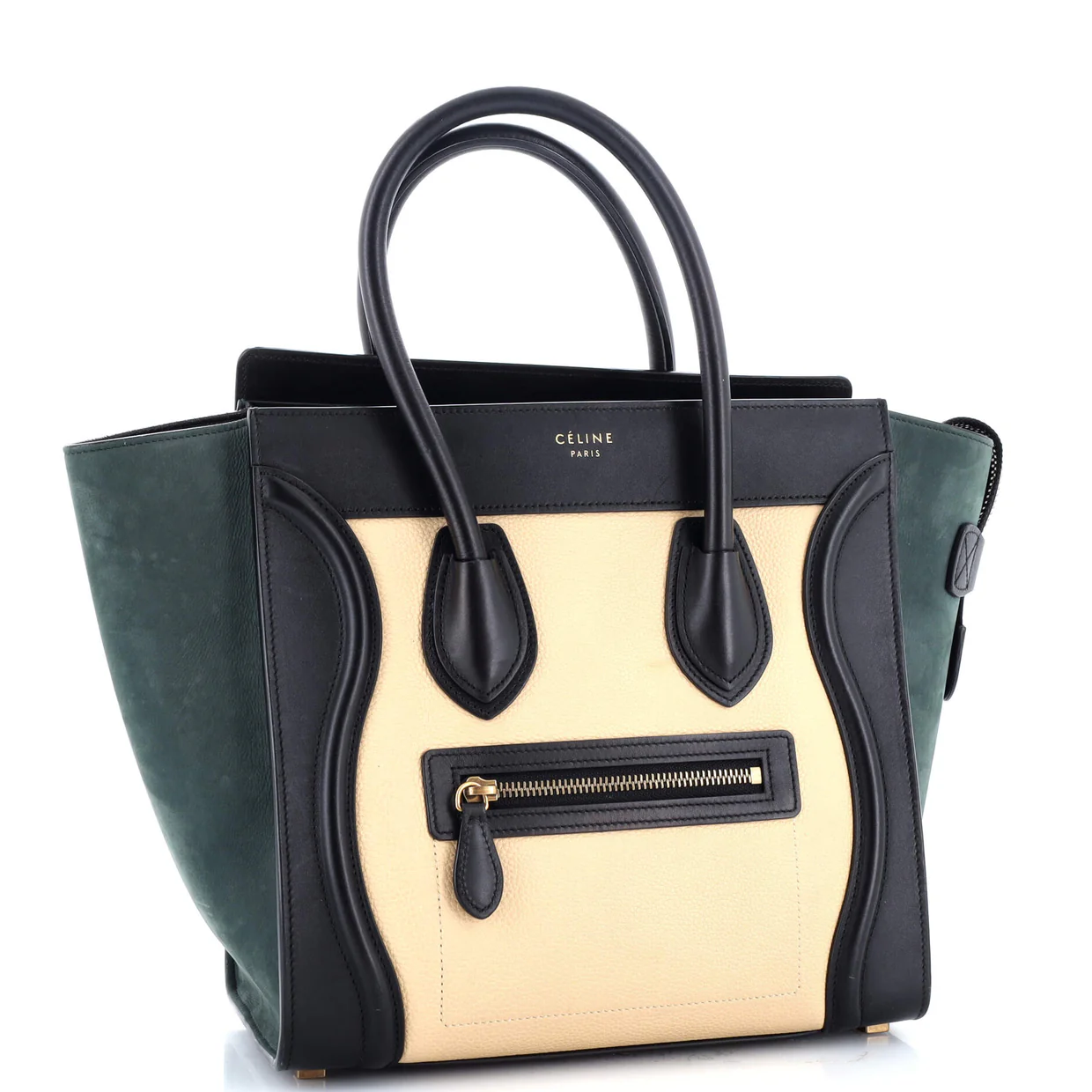 Tricolor Luggage Bag Leather Micro - Deep Luxury