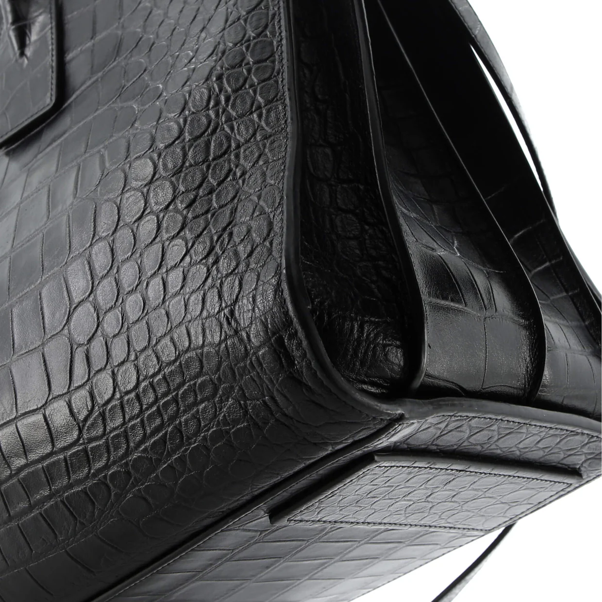 Sac de Jour Souple Bag Crocodile Embossed Leather Medium - Deep Luxury