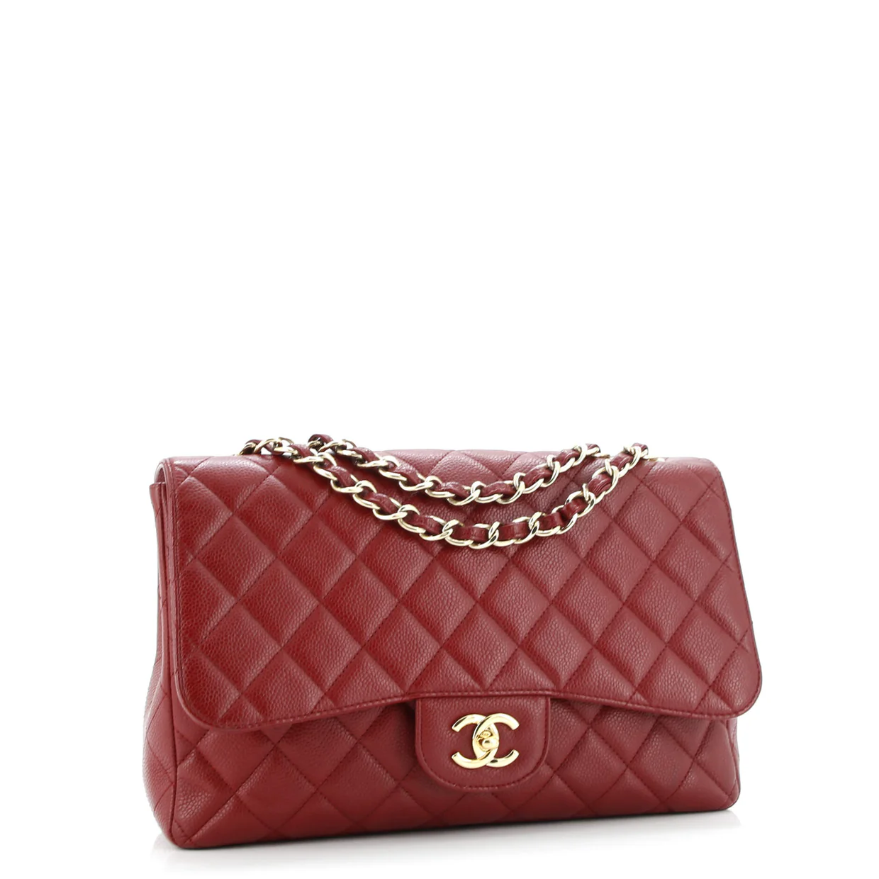 Classic Single Flap Bag Quilted Caviar Jumbo - Deep Luxury