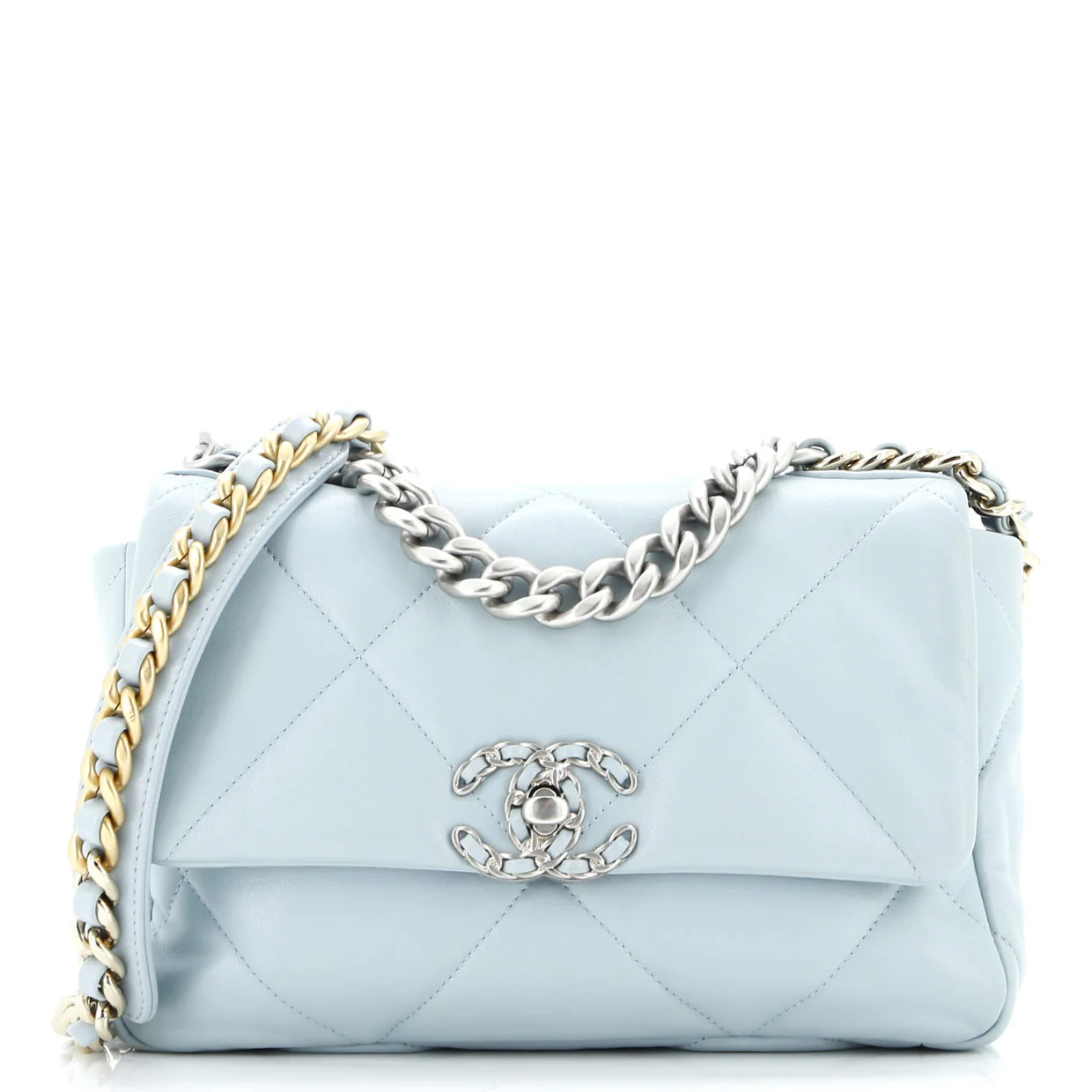19 Flap Bag Quilted Leather Medium - Deep Luxury