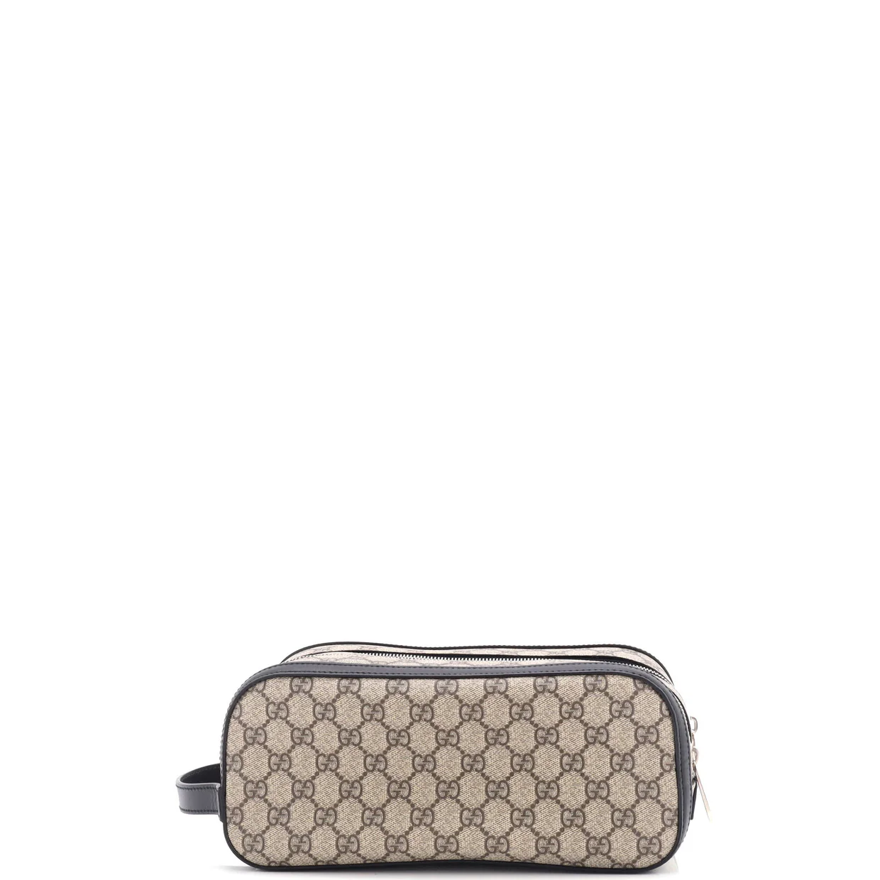 Double Zip Toiletry Pouch GG Coated Canvas Medium - Deep Luxury