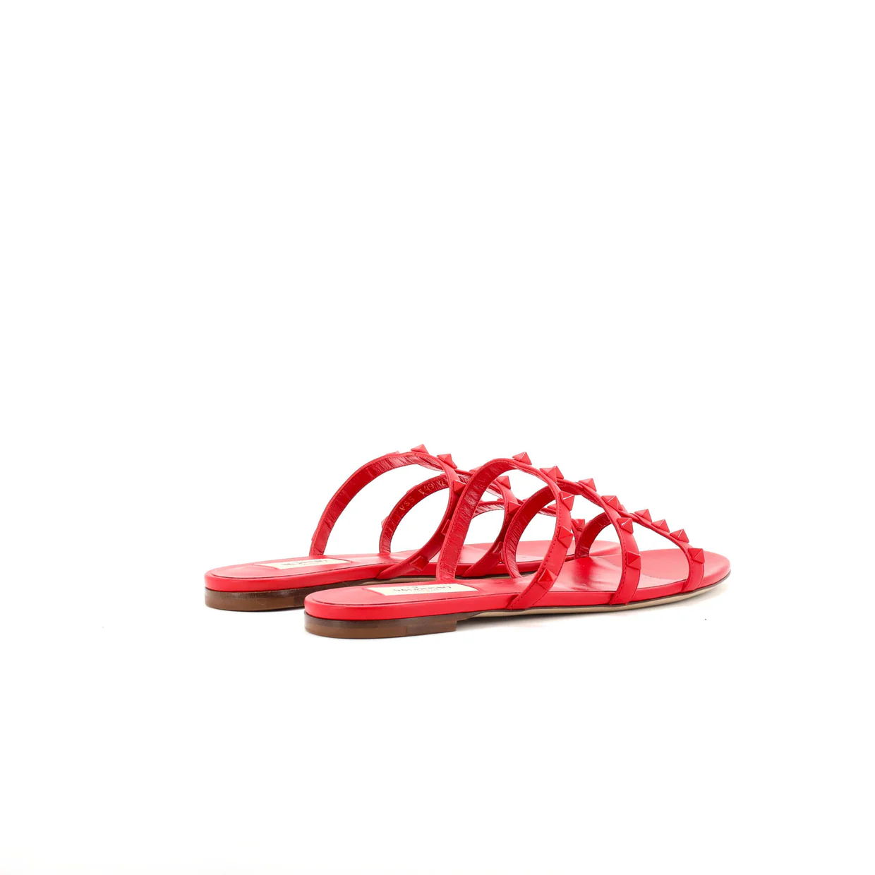Women's Multi Strap Rockstud Flat Sandals Leather - Deep Luxury