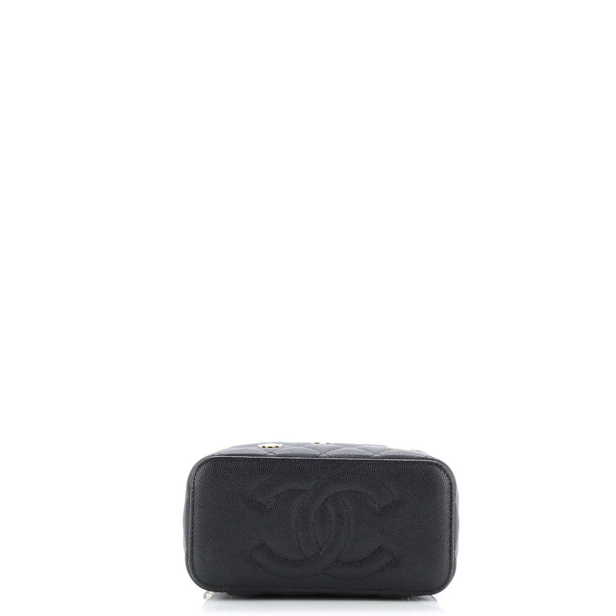 Coco Casino Vanity Case with Chain Quilted Caviar Small - Deep Luxury