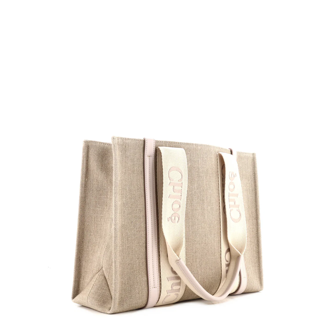 Woody Tote Canvas with Leather Medium - Deep Luxury