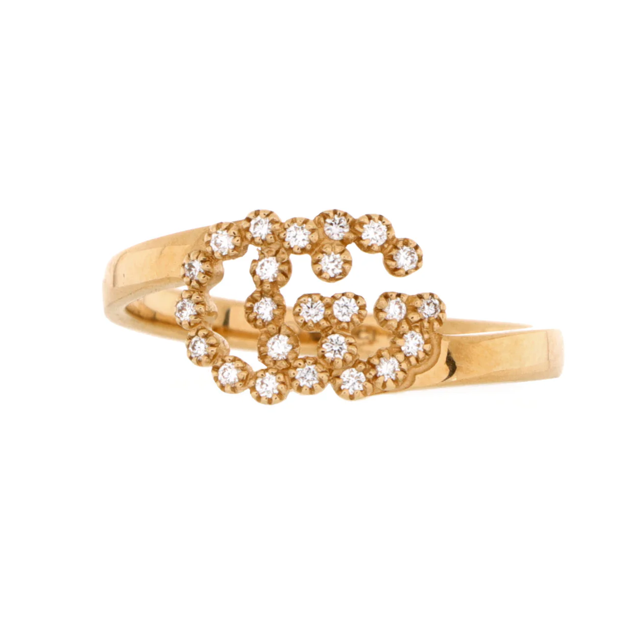 GG Running Ring 18K Yellow Gold with Diamonds - Deep Luxury