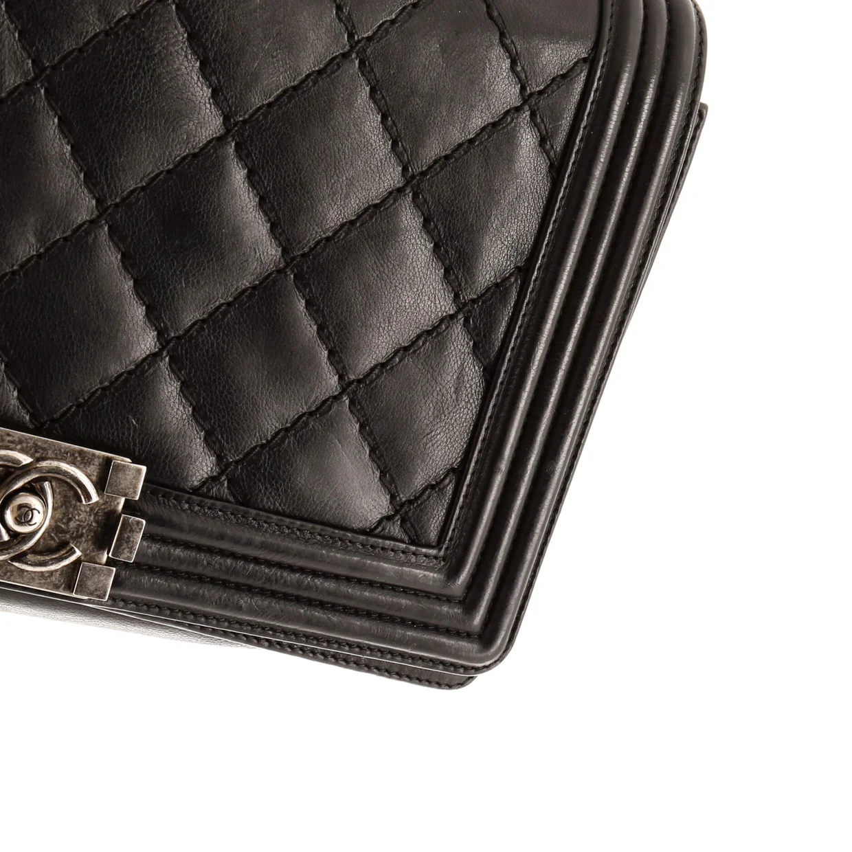 Stitch Boy Flap Bag Quilted Calfskin New Medium - Deep Luxury