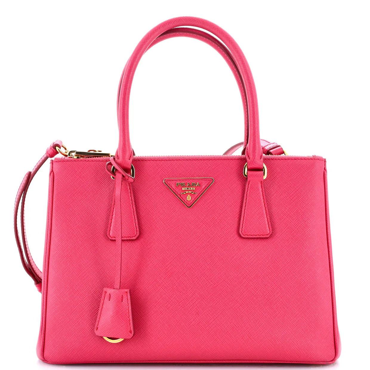 Galleria Double Zip Tote Saffiano Leather Small - Deep Luxury