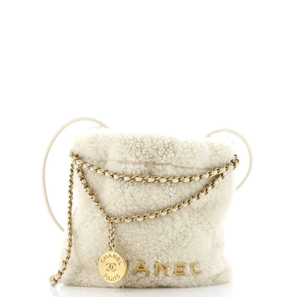 22 Chain Hobo Shearling Mini - Deep Luxury