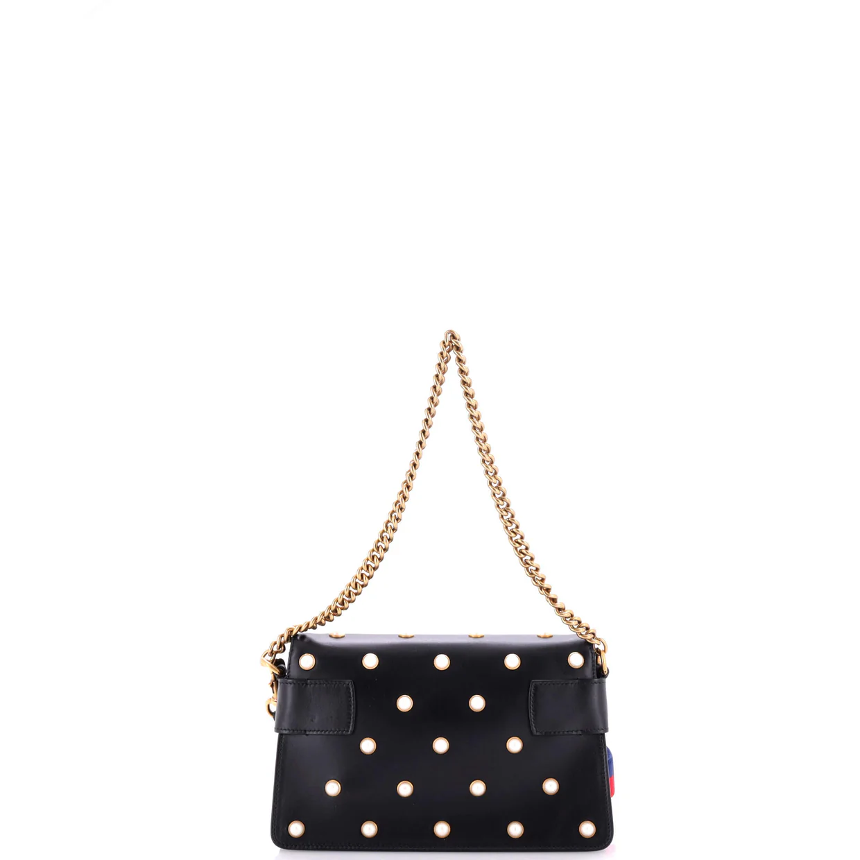 Broadway Pearly Bee Shoulder Bag Embellished Leather Mini - Deep Luxury